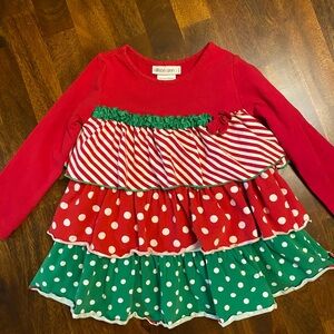 Colorful Striped and Polka Dot Dress